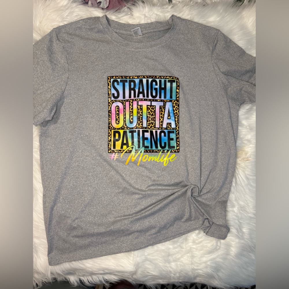 Gray Graphic T-Shirt with Colorful Print